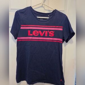 Levi's Indigo Tee with White Logo